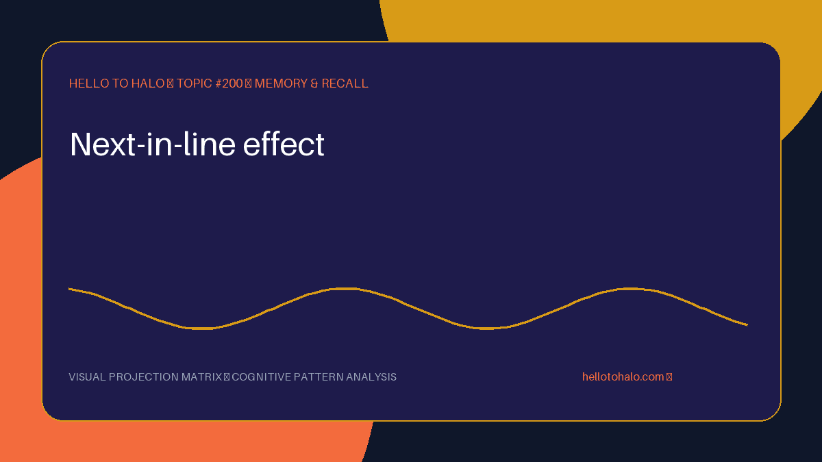 The Next-in-Line Effect: Why You Don't Hear the Person Right Before You Speak