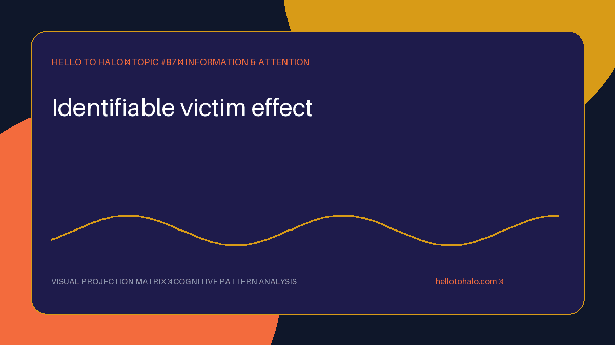Identifiable Victim Effect: Why One Face Moves Us More Than a Million